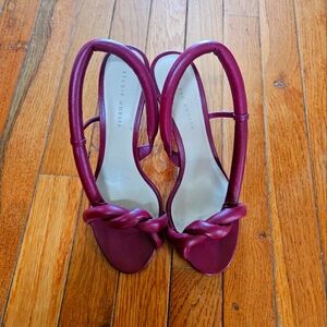 Studio Amelia Tubular Red Leather Sandals